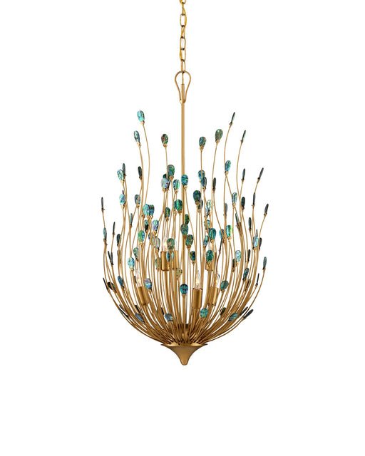 Currey and Company - 9000-1149 - Six Light Chandelier - Delphos - Contemporary Gold/Natural