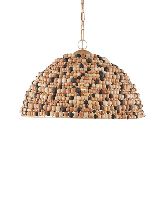 Currey and Company - 9000-1167 - One Light Pendant - Medley - Natural/Tan/Black/Coco Cream