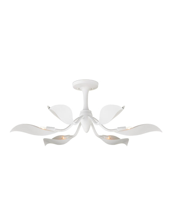 Currey and Company - 9000-1226 - Six Light Semi-Flush Mount - Gesso White