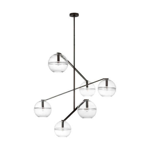 Visual Comfort Modern - SLCH354CBF - Six Light Chandelier - Lowing - Blackened Forged