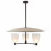 Arteriors - DMI12 - Three Light Chandelier - Eldridge - Natural Iron/Frosted/Taupe