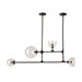 Arteriors - DRC08 - Four Light Linear Chandelier - Dillon - English Bronze/Smoke