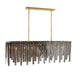 Arteriors - DRC11 - Seven Light Chandelier - Leighton - Smoke Luster/Antique Brass