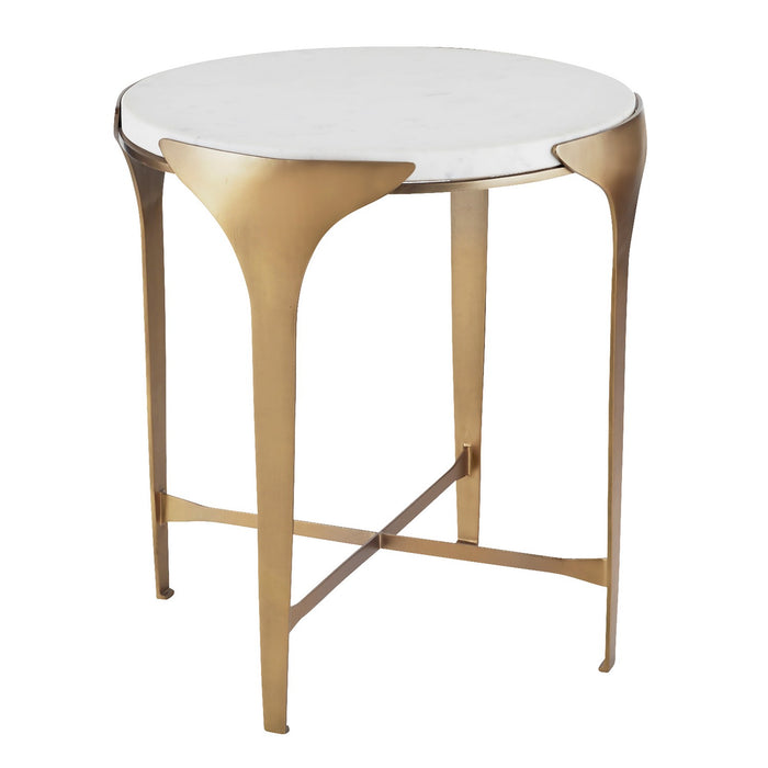 Arteriors - FEI22 - End Table - Janine - White/Antique Brass