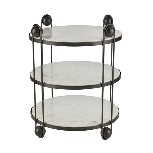 Arteriors - FEI25 - End Table - Carlita - White/Bronze