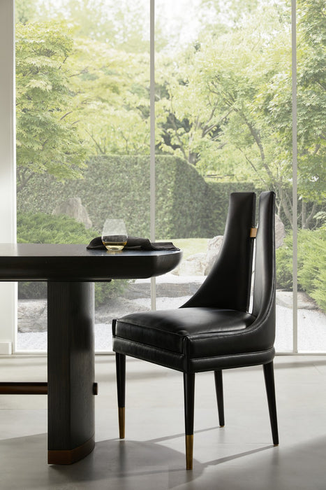 Arteriors - FRI16 - Dining Chair - Crowley - Black/Ebony/Antique Brass