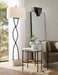 Arteriors - PFI11-SH036 - One Light Floor Lamp - Dutton - Blackened/White/White/White