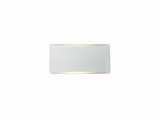 Justice Designs - CER-5760-WTWT - One Light Wall Sconce - Ambiance - Gloss White (outside and inside of fixture)