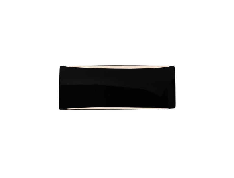 Justice Designs - CER-5765-BKMT - One Light Wall Sconce - Ambiance - Gloss Black w/ Matte White