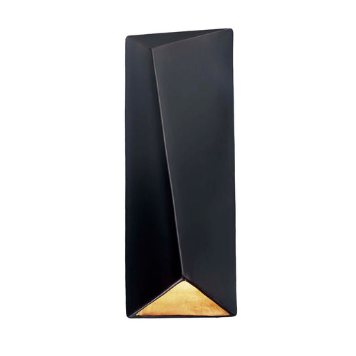 Justice Designs - CER-5897-CBGD - LED Wall Sconce - Ambiance - Carbon Matte Black with Champagne Gold internal