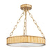 Hudson Valley - 901-AGB - Three Light Semi Flush Mount - Middlebury - Aged Brass