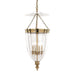 Hudson Valley - 143-AGB - Four Light Pendant - Hanover - Aged Brass