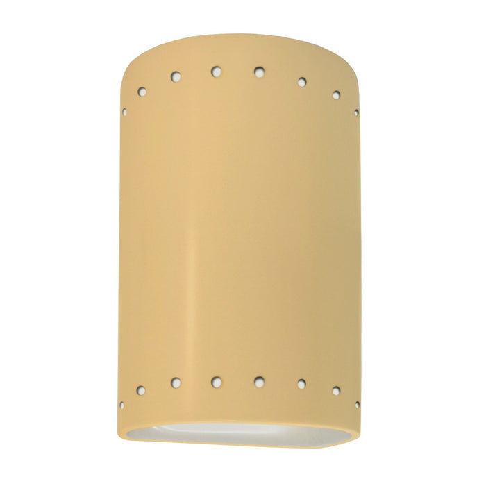 Justice Designs - CER-5990W-MYLW - One Light Outdoor Wall Sconce - Ambiance - Muted Yellow