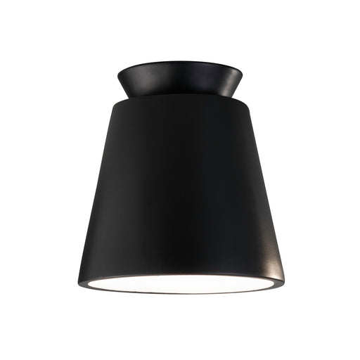 Justice Designs - CER-6170W-CRB - One Light Outdoor Flush-Mount - Radiance - Carbon - Matte Black