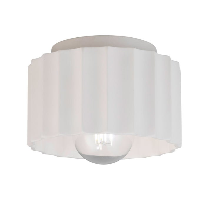 Justice Designs - CER-6183-BIS - One Light Flush-Mount - Radiance - Bisque