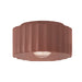 Justice Designs - CER-6185W-CLAY - One Light Outdoor Flush Mount - Radiance - Canyon Clay