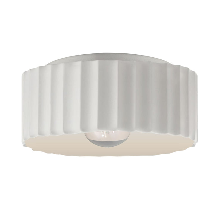 Justice Designs - CER-6187-BIS - One Light Flush-Mount - Radiance - Bisque