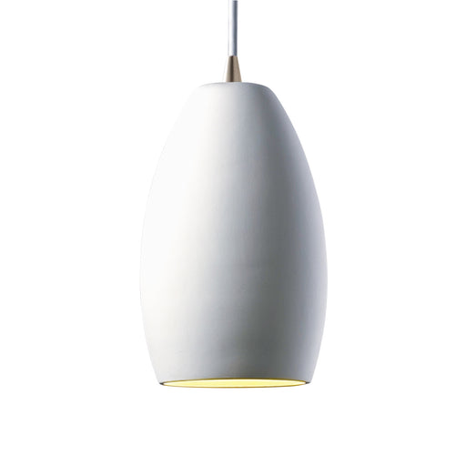 Justice Designs - CER-6230-BIS-NCKL-WTCD - One Light Pendant - Radiance - Bisque