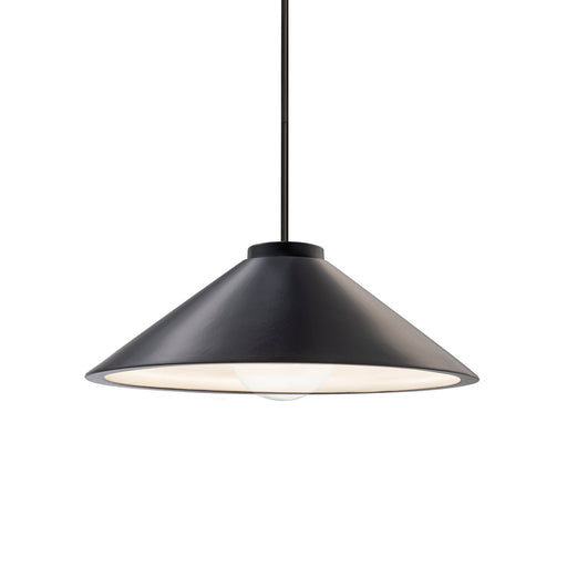 Justice Designs - CER-6240-CRB-MBLK-RIGID - One Light Pendant - Radiance - Carbon - Matte Black