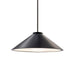 Justice Designs - CER-6240-CRB-MBLK-RIGID - One Light Pendant - Radiance - Carbon - Matte Black