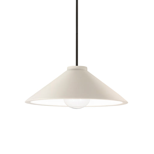 Justice Designs - CER-6240-MAT-MBLK-RIGID - One Light Pendant - Radiance - Matte White