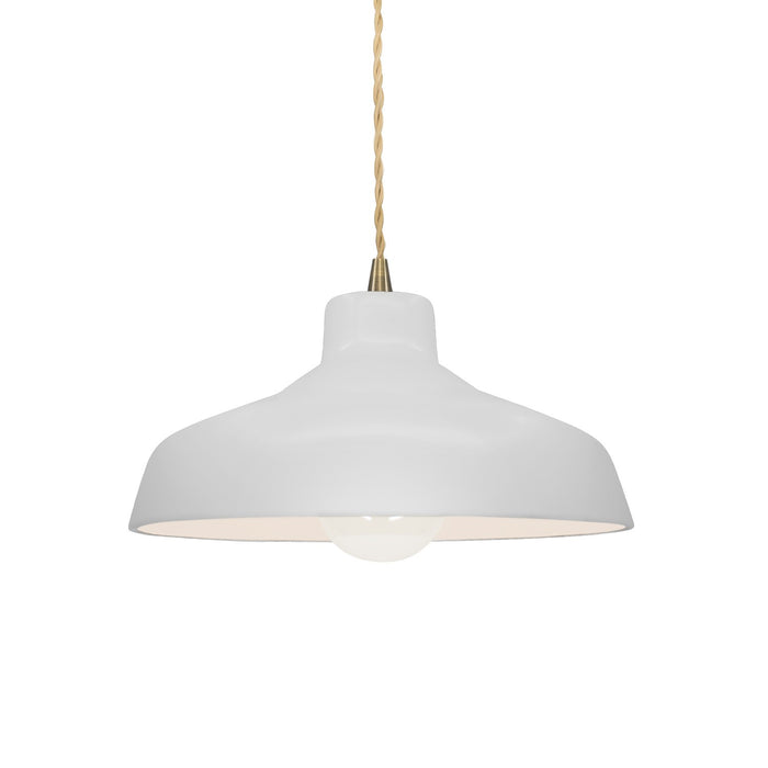 Justice Designs - CER-6260-BIS-ABRS-BEIG-TWST - One Light Pendant - Radiance - Bisque