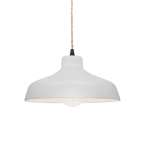 Justice Designs - CER-6260-BIS-MBLK-BEIG-TWST - One Light Pendant - Radiance - Bisque