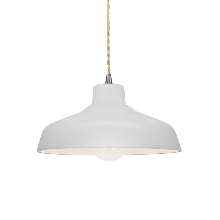 Justice Designs - CER-6260-BIS-NCKL-BEIG-TWST - One Light Pendant - Radiance - Bisque