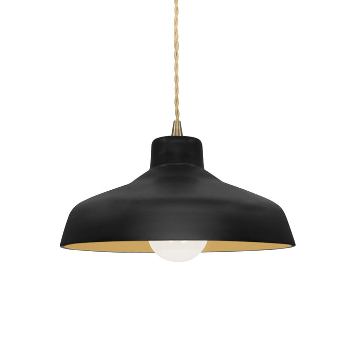 Justice Designs - CER-6260-CBGD-ABRS-BEIG-TWST - One Light Pendant - Radiance - Carbon Matte Black w/ Champagne Gold