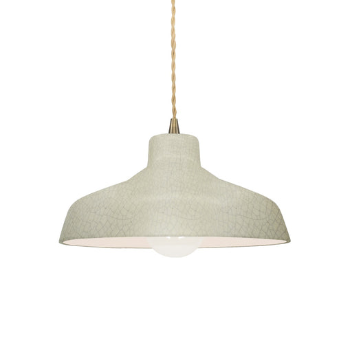 Justice Designs - CER-6260-CKC-ABRS-BEIG-TWST - One Light Pendant - Radiance - Celadon Green Crackle