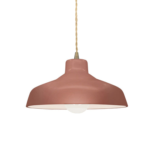 Justice Designs - CER-6260-CLAY-ABRS-BEIG-TWST - One Light Pendant - Radiance - Canyon Clay