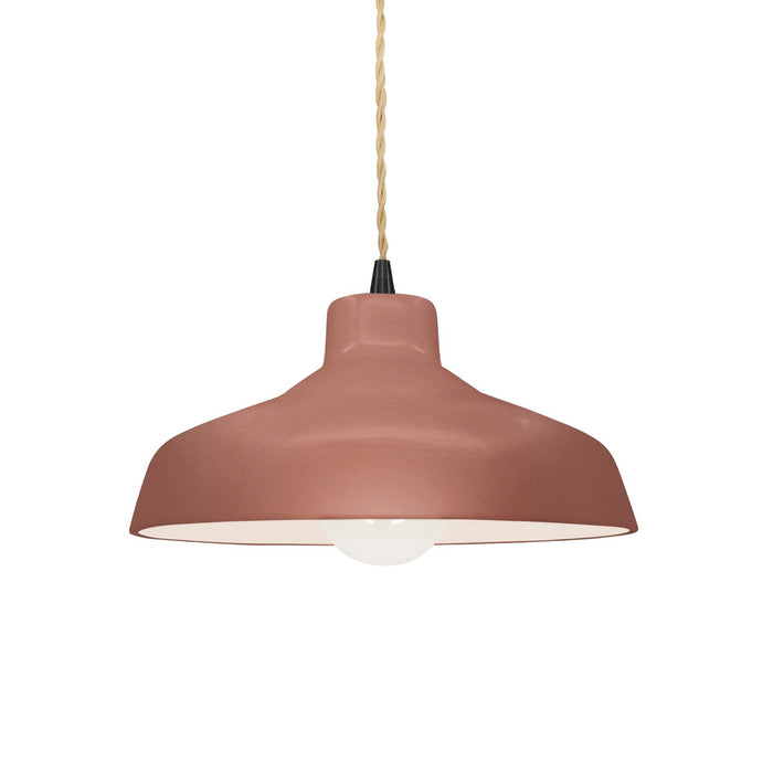 Justice Designs - CER-6260-CLAY-MBLK-BEIG-TWST - One Light Pendant - Radiance - Canyon Clay