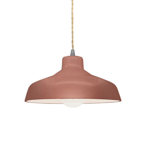 Justice Designs - CER-6260-CLAY-NCKL-BEIG-TWST - One Light Pendant - Radiance - Canyon Clay