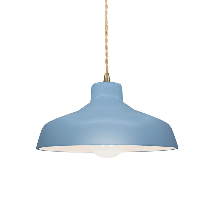 Justice Designs - CER-6260-SKBL-ABRS-BEIG-TWST - One Light Pendant - Radiance - Sky Blue