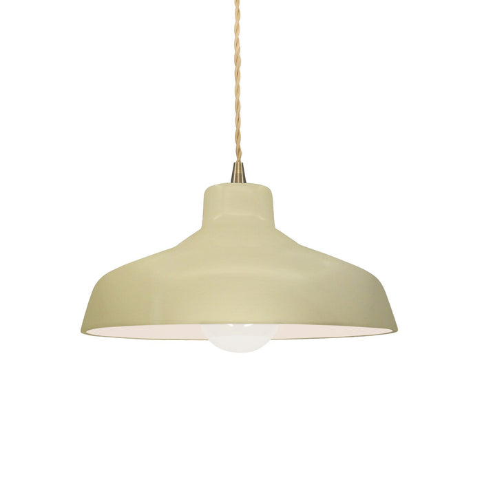 Justice Designs - CER-6260-VAN-ABRS-BEIG-TWST - One Light Pendant - Radiance - Vanilla (Gloss)