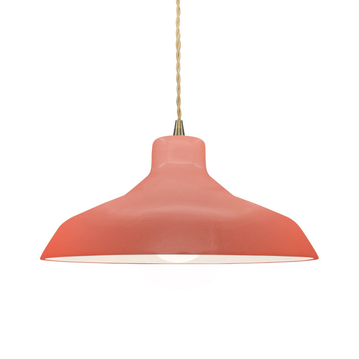 Justice Designs - CER-6263-BSH-ABRS-BEIG-TWST - One Light Pendant - Radiance - Gloss Blush