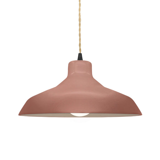 Justice Designs - CER-6263-CLAY-MBLK-BEIG-TWST - One Light Pendant - Radiance - Canyon Clay