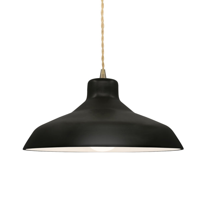 Justice Designs - CER-6263-CRB-ABRS-BEIG-TWST - One Light Pendant - Radiance - Carbon - Matte Black