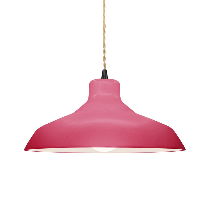 Justice Designs - CER-6263-CRSE-MBLK-BEIG-TWST - One Light Pendant - Radiance - Cerise