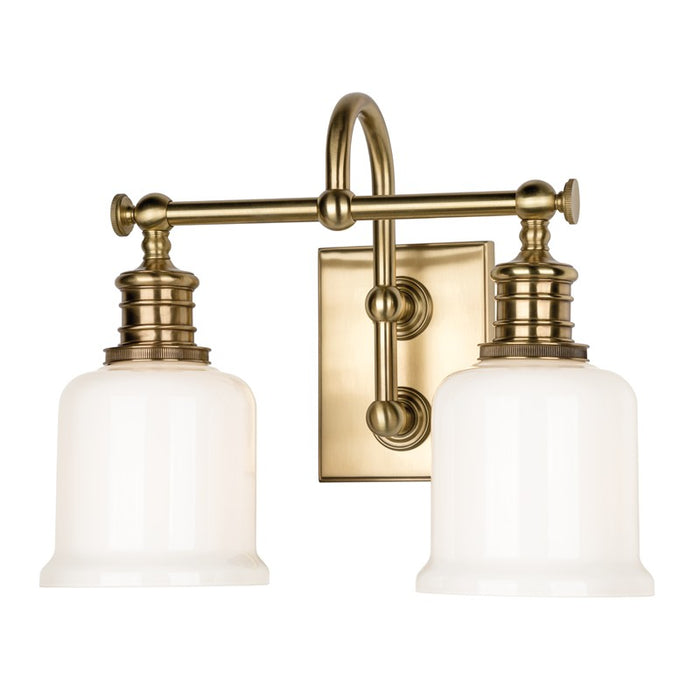 Hudson Valley - 1972-AGB - Two Light Bath Bracket - Keswick - Aged Brass