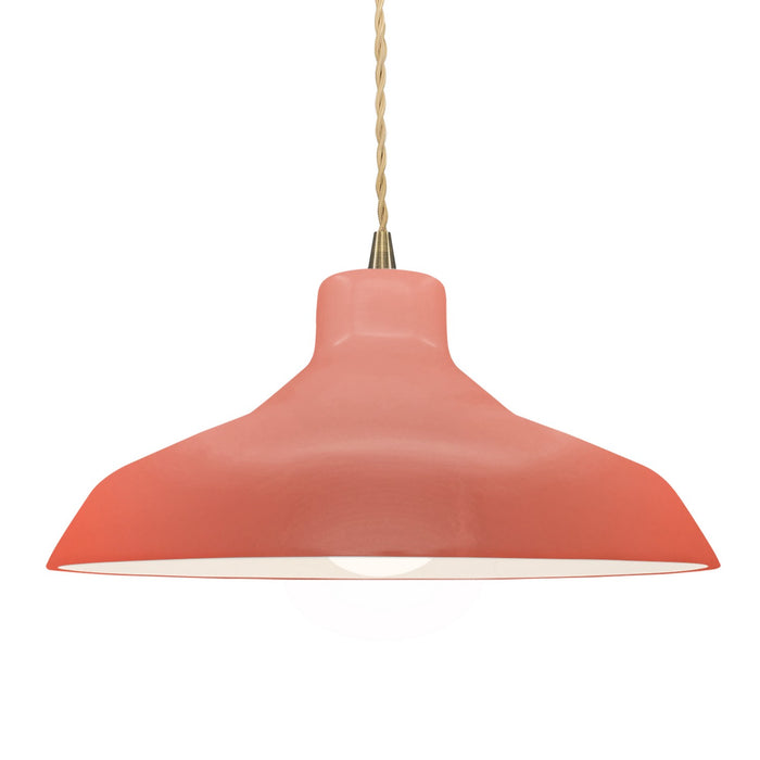 Justice Designs - CER-6265-BSH-ABRS-BEIG-TWST - One Light Pendant - Radiance - Gloss Blush