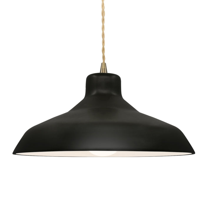 Justice Designs - CER-6265-CRB-ABRS-BEIG-TWST - One Light Pendant - Radiance - Carbon - Matte Black