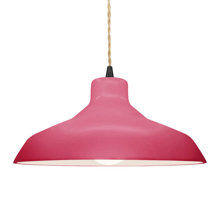 Justice Designs - CER-6265-CRSE-MBLK-BEIG-TWST - One Light Pendant - Radiance - Cerise