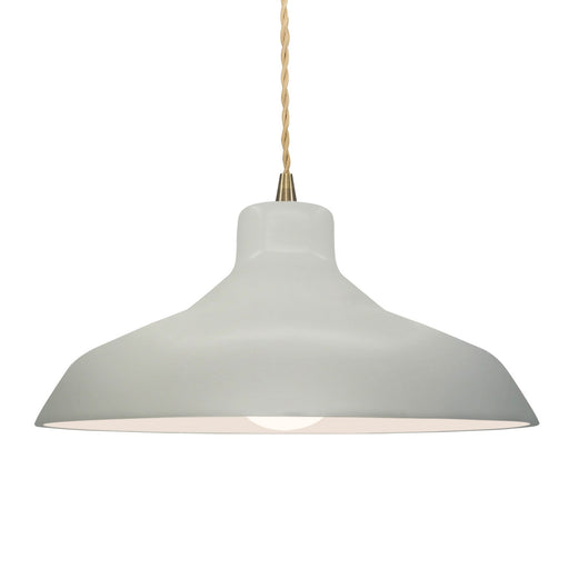 Justice Designs - CER-6265-MAT-ABRS-BEIG-TWST - One Light Pendant - Radiance - Matte White