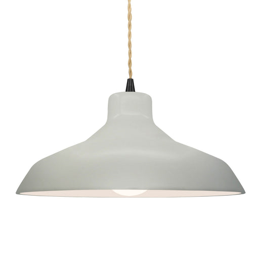 Justice Designs - CER-6265-MAT-MBLK-BEIG-TWST - One Light Pendant - Radiance - Matte White