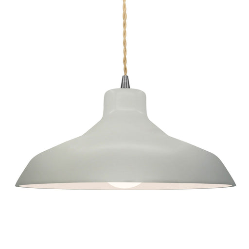 Justice Designs - CER-6265-MAT-NCKL-BEIG-TWST - One Light Pendant - Radiance - Matte White