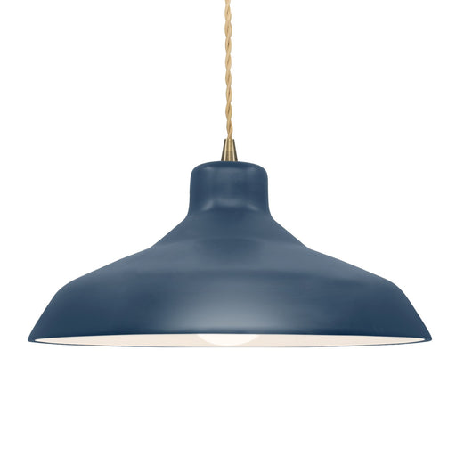 Justice Designs - CER-6265-MDMT-ABRS-BEIG-TWST - One Light Pendant - Radiance - Midnight Sky w/ Matte White