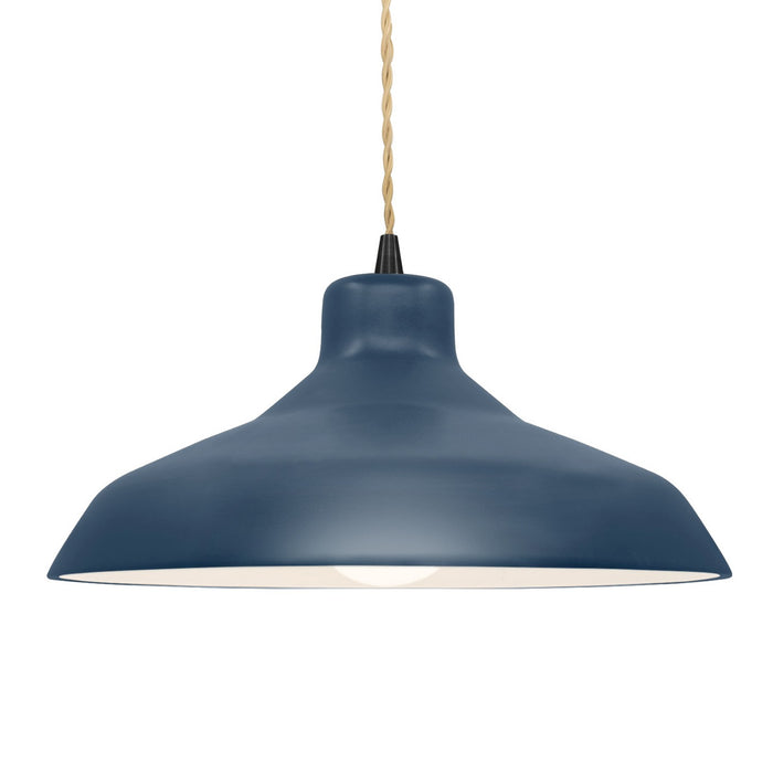 Justice Designs - CER-6265-MDMT-MBLK-BEIG-TWST - One Light Pendant - Radiance - Midnight Sky w/ Matte White