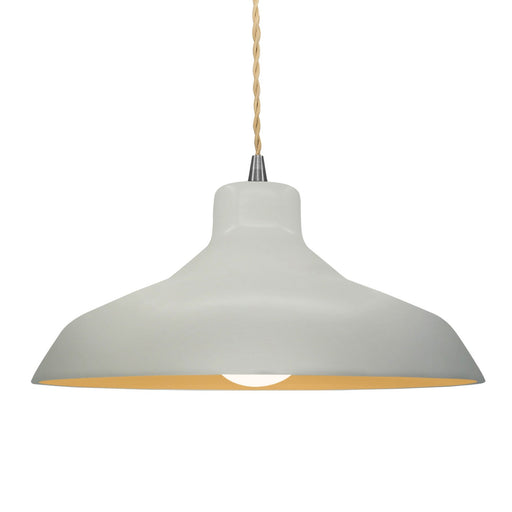 Justice Designs - CER-6265-MTGD-NCKL-BEIG-TWST - One Light Pendant - Radiance - Matte White w/ Champagne Gold