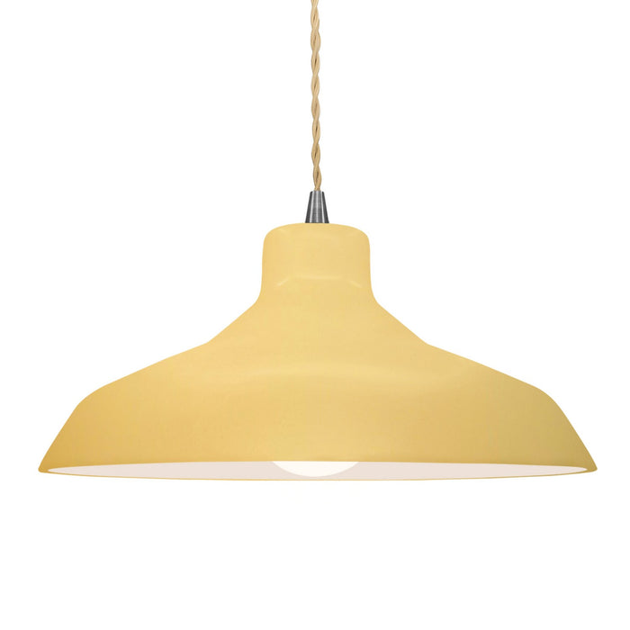 Justice Designs - CER-6265-MYLW-NCKL-BEIG-TWST - One Light Pendant - Radiance - Muted Yellow